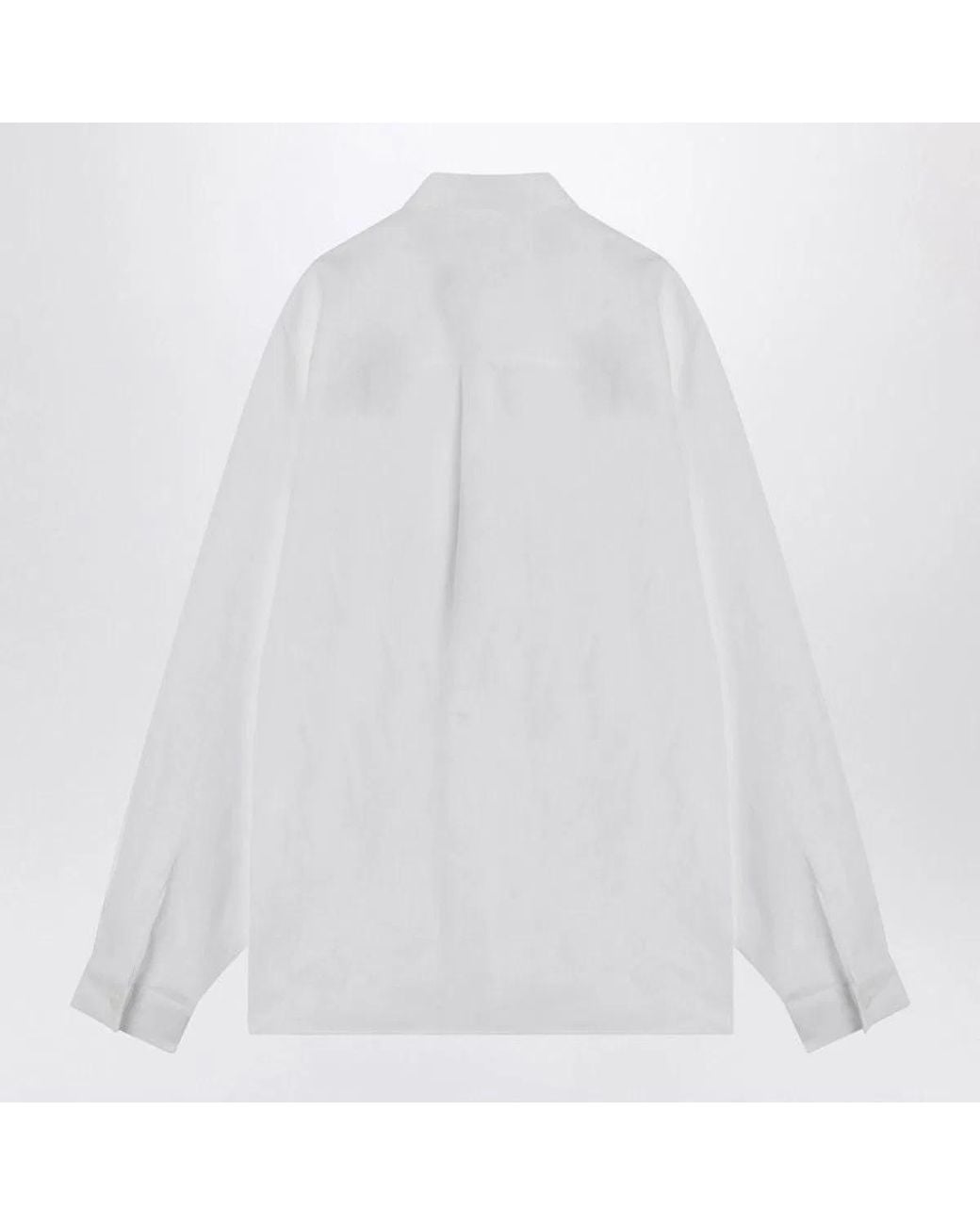 Dolce & Gabbana White Dolce & Gabbana Linen Shirt for men