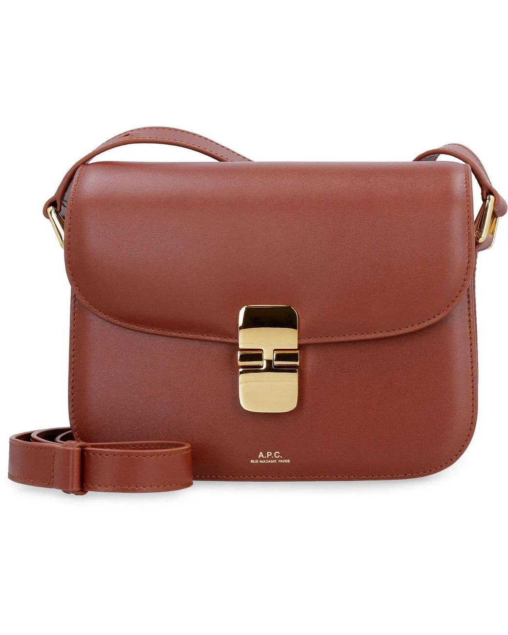A.P.C. Red Mini Leather Crossbody Handbag