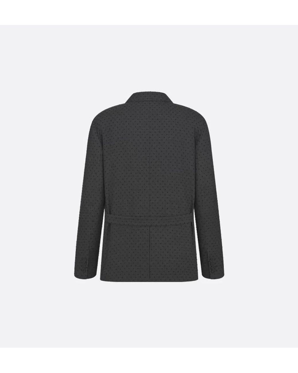 Dior Black Wool Alpaca Woven Jacket for men