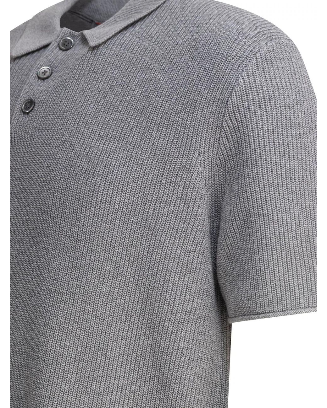 Alex Mill Gray Linen Polo Shirt for men
