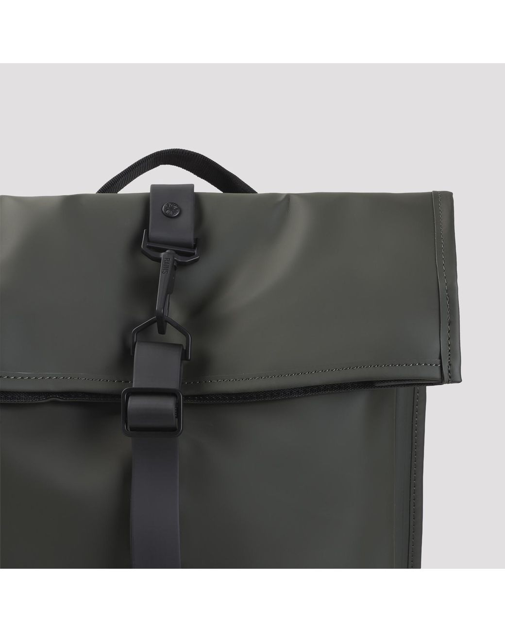 Rains Gray Rooltop Rucksack for men