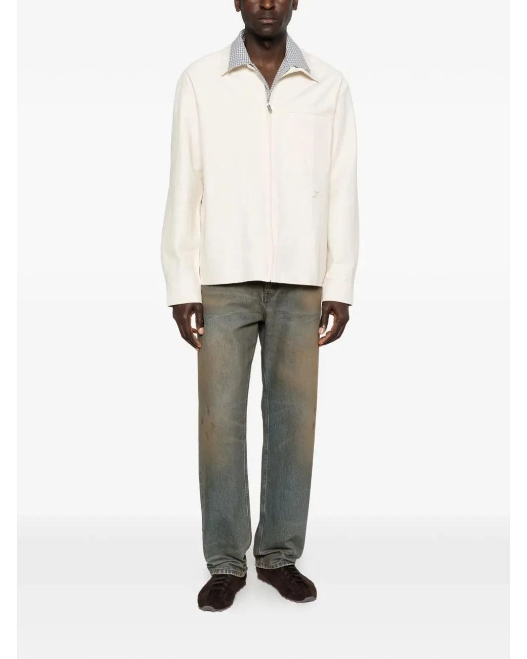 Jacquemus White Mini Mechanic Shirt For for men