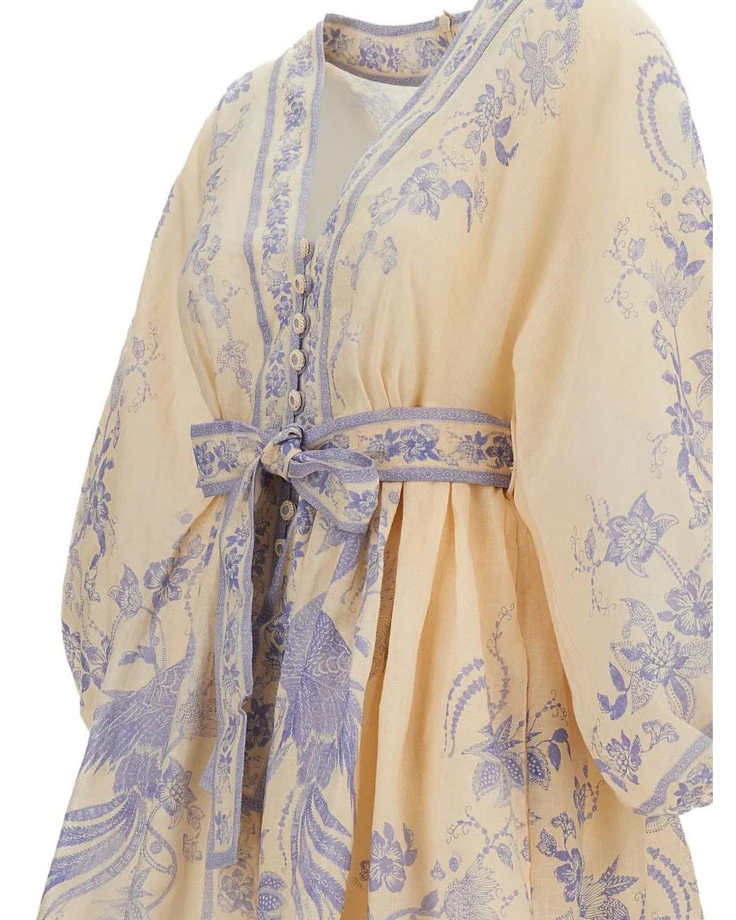 Zimmermann White Indra Plunge Mini Dress