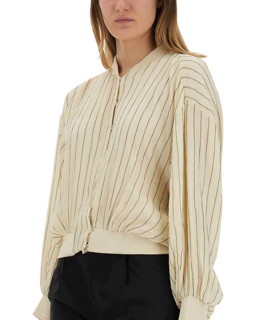 Alysi Natural Silk Bomber Jacket