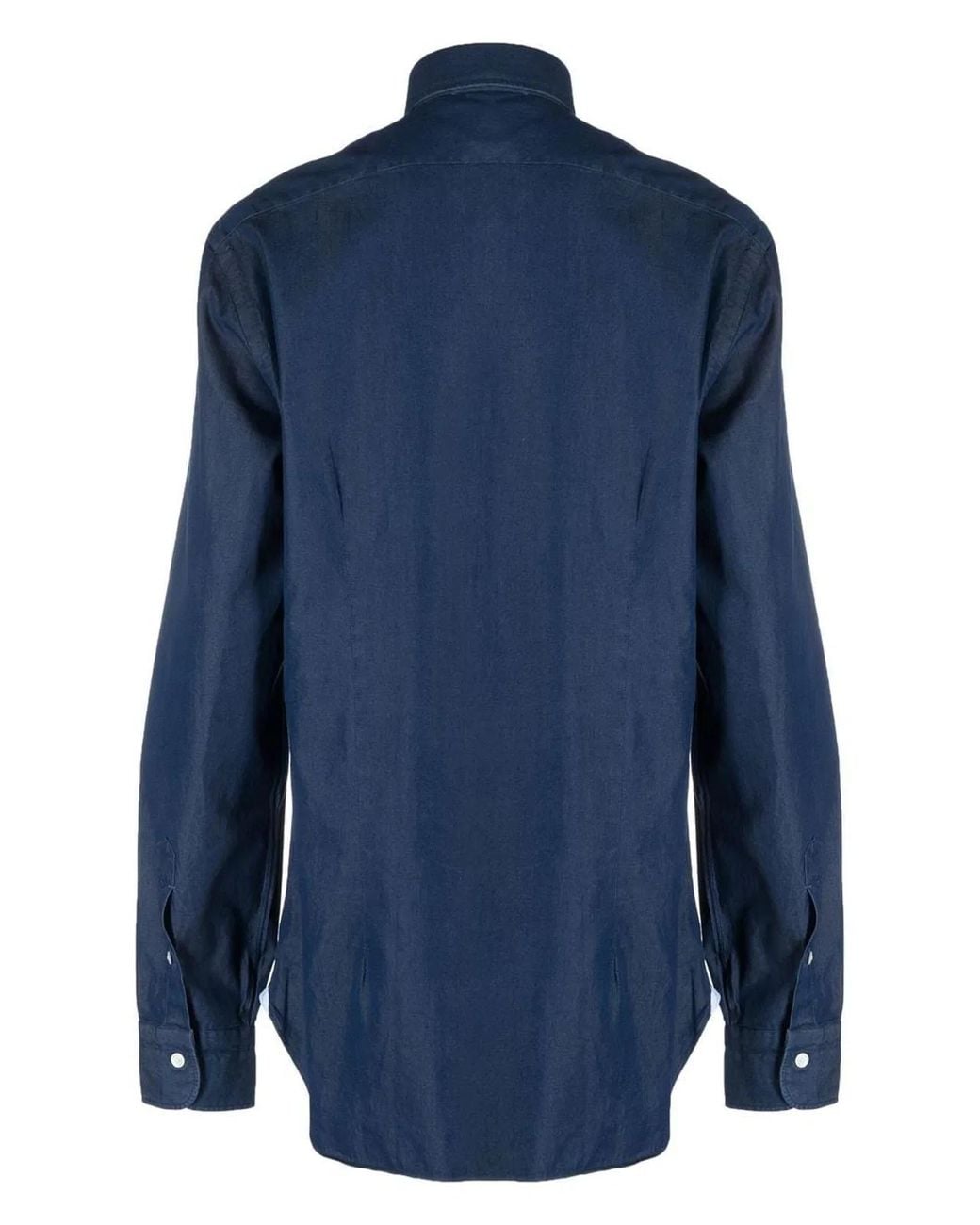 Barba Napoli Blue Denim Shirt for men