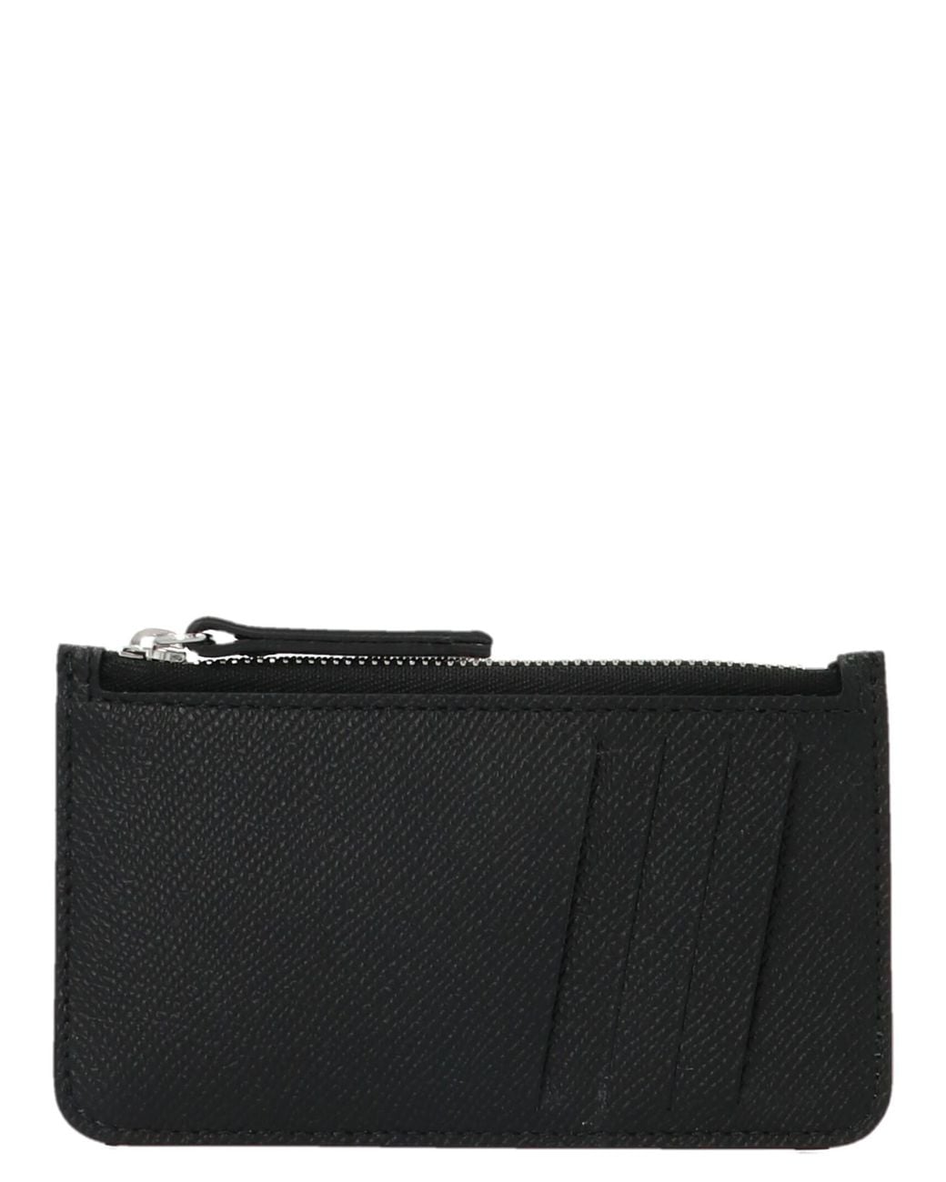 Maison Margiela Black 'Stitching' Card Holder for men