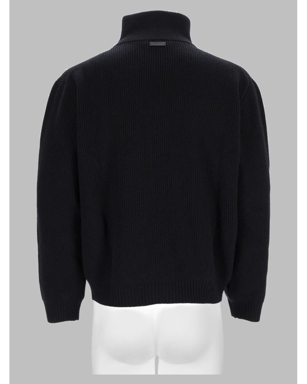 Saint Laurent Black Pullover Con Mezza Zip for men