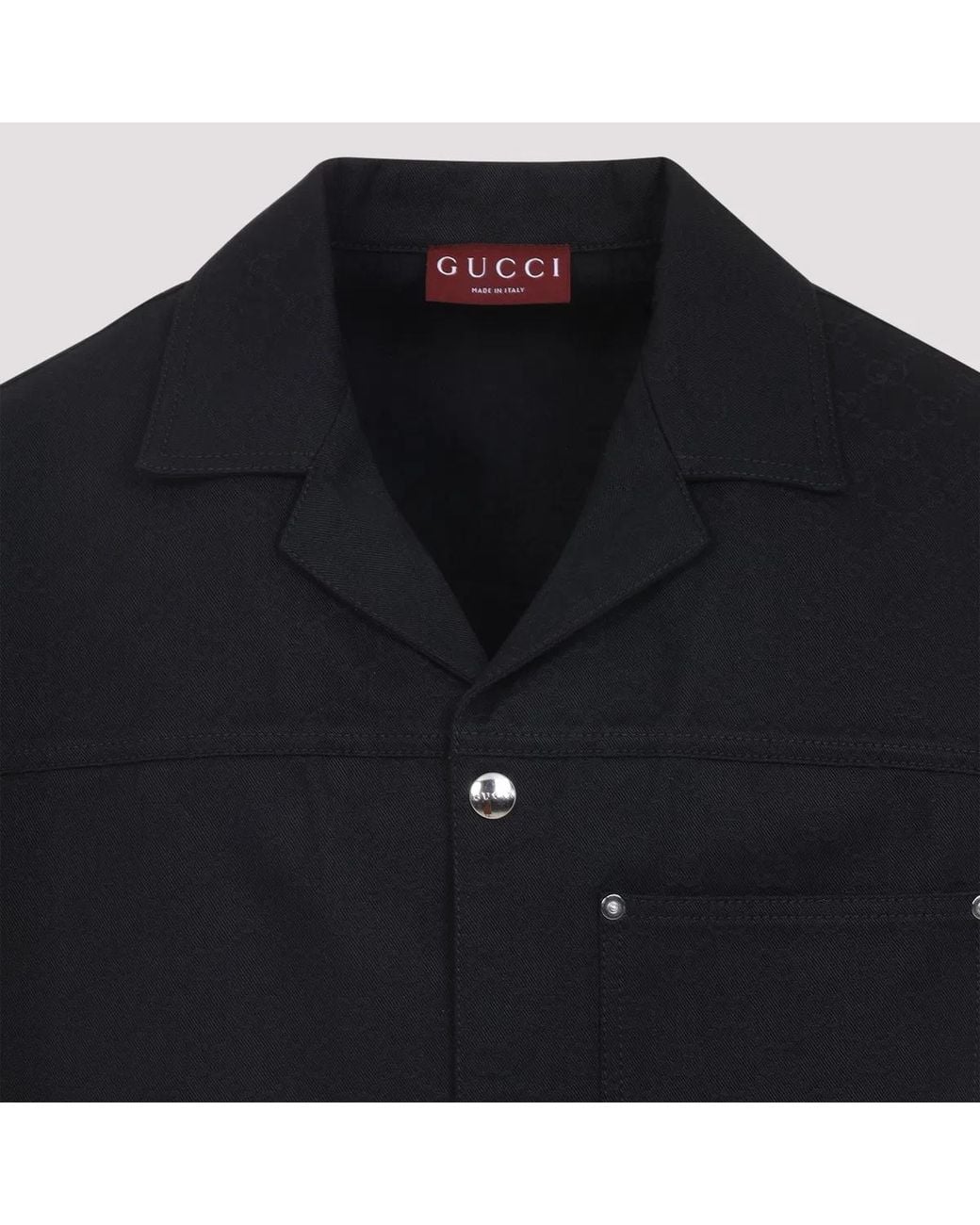 Gucci Black Gg Jacquard Shirt for men