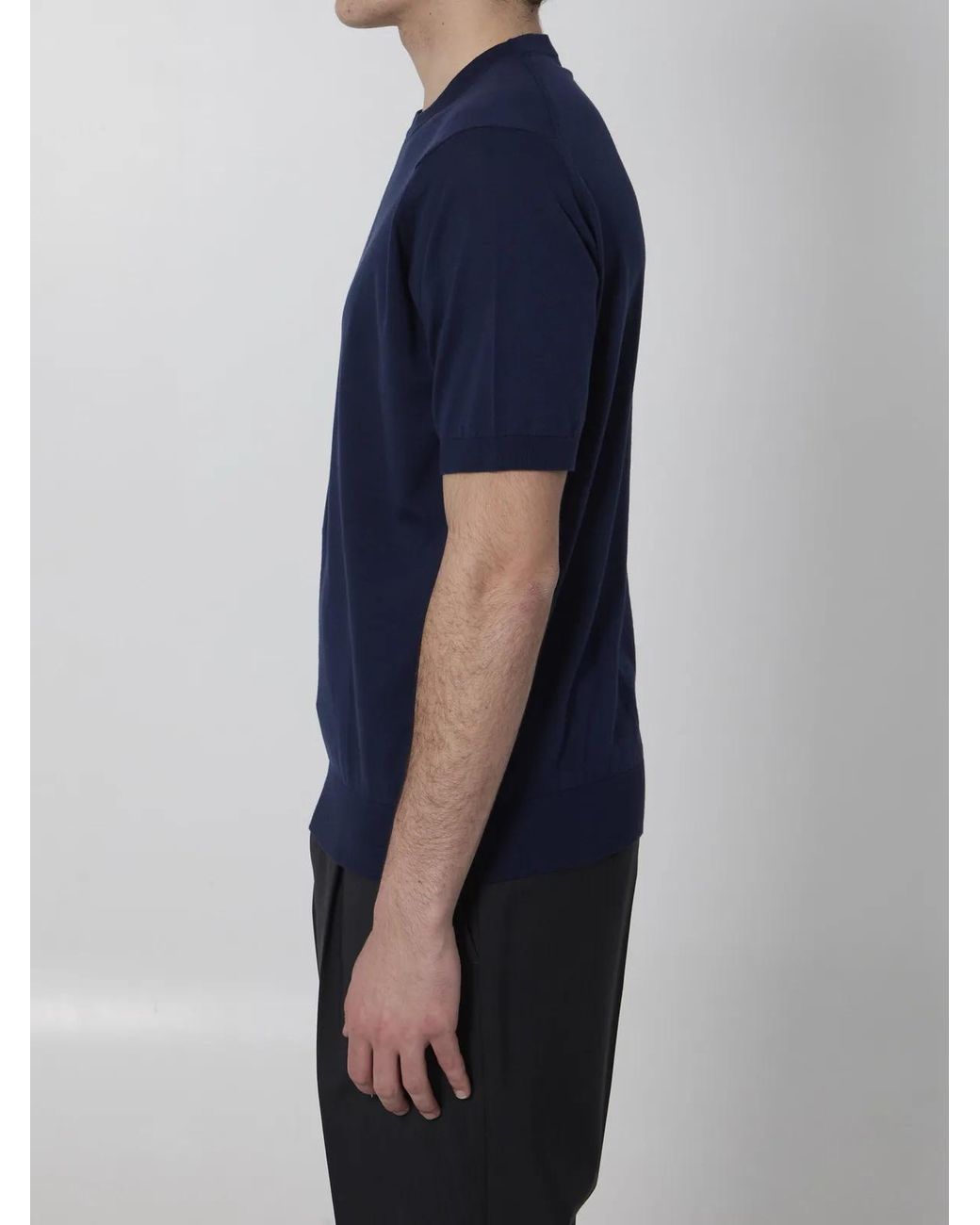 John Smedley Blue Kempton T-Shirt for men