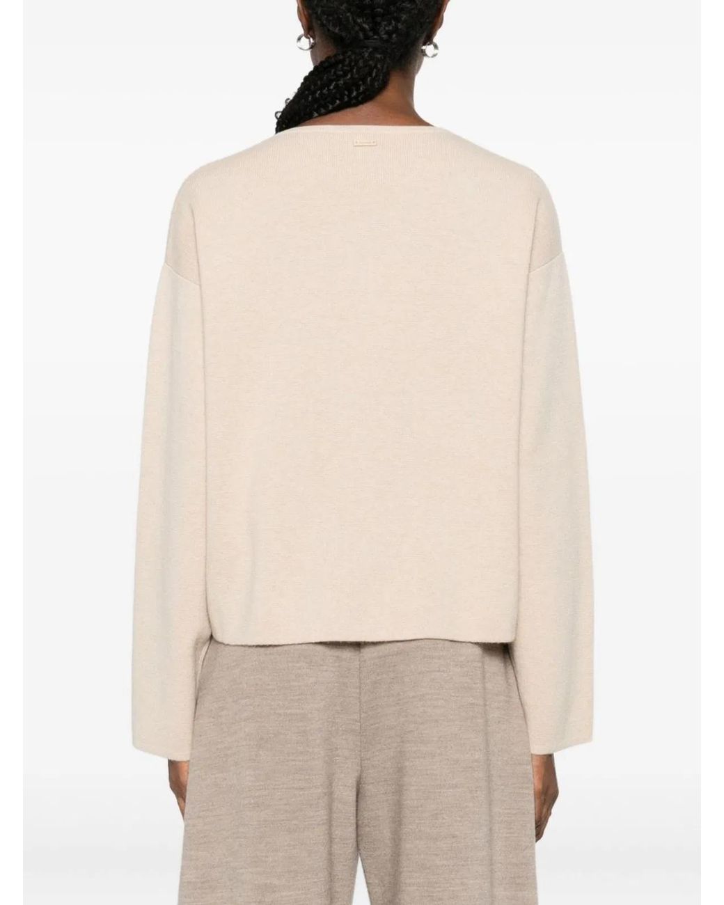Max Mara Natural V-Neck Sweater