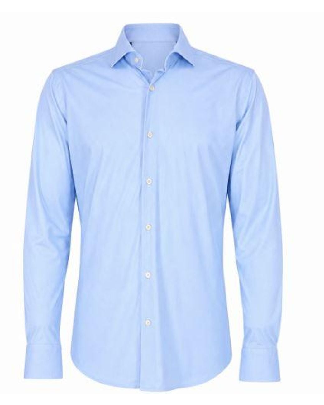 Caliban Blue Light Cotton Shirt for men