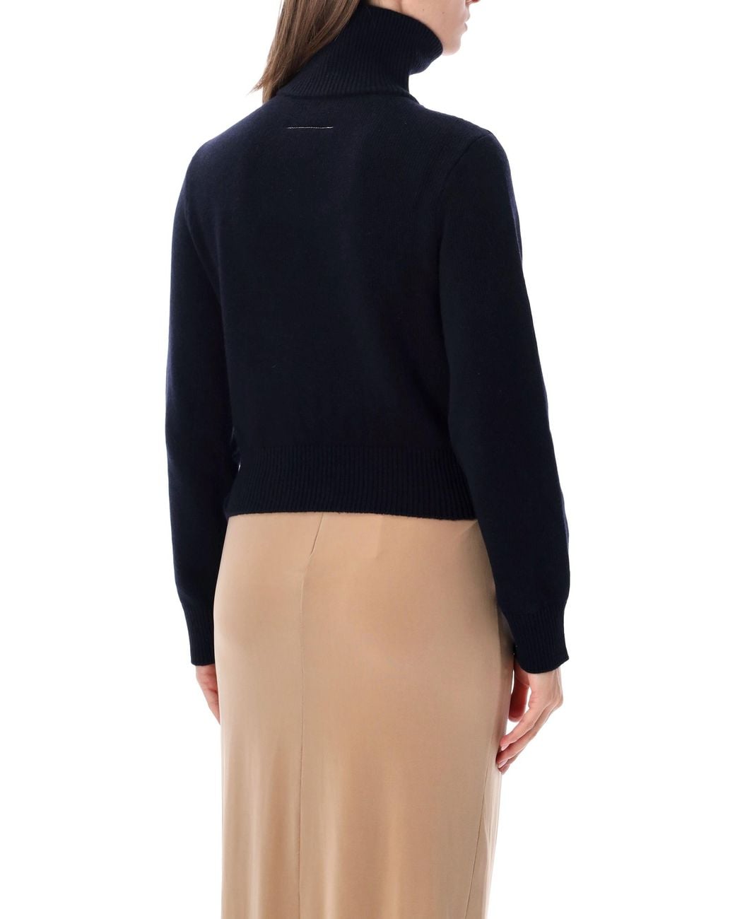 MM6 by Maison Margiela Blue Cropped Zip Knit