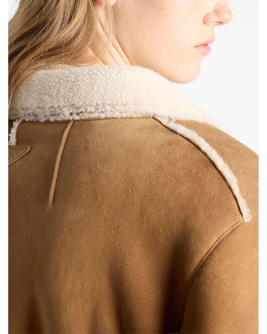 Prada Brown Shearling Coat