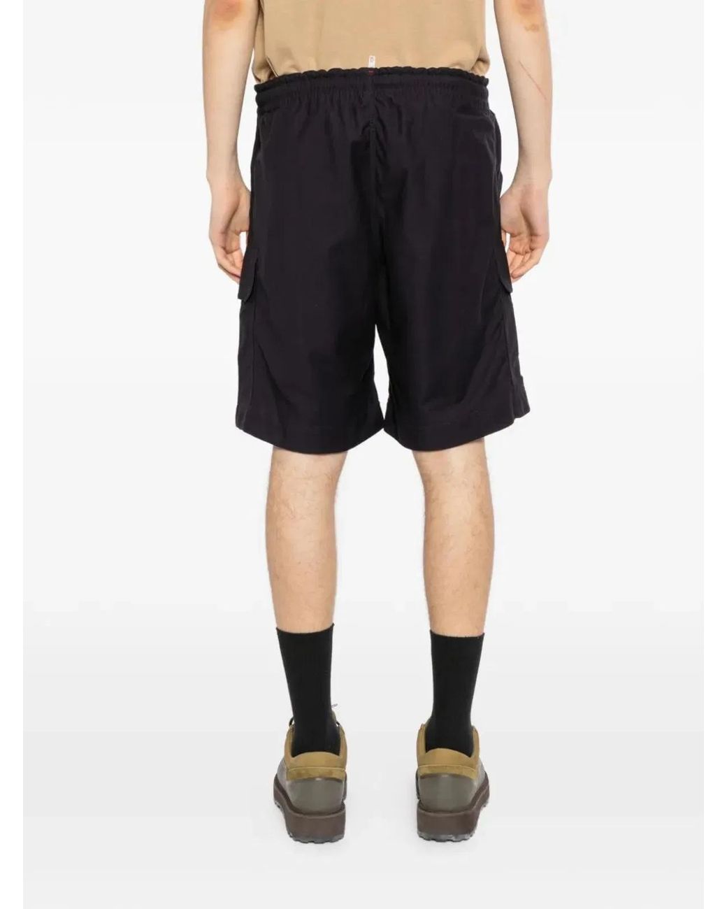 Moncler Black Cotton Shorts for men