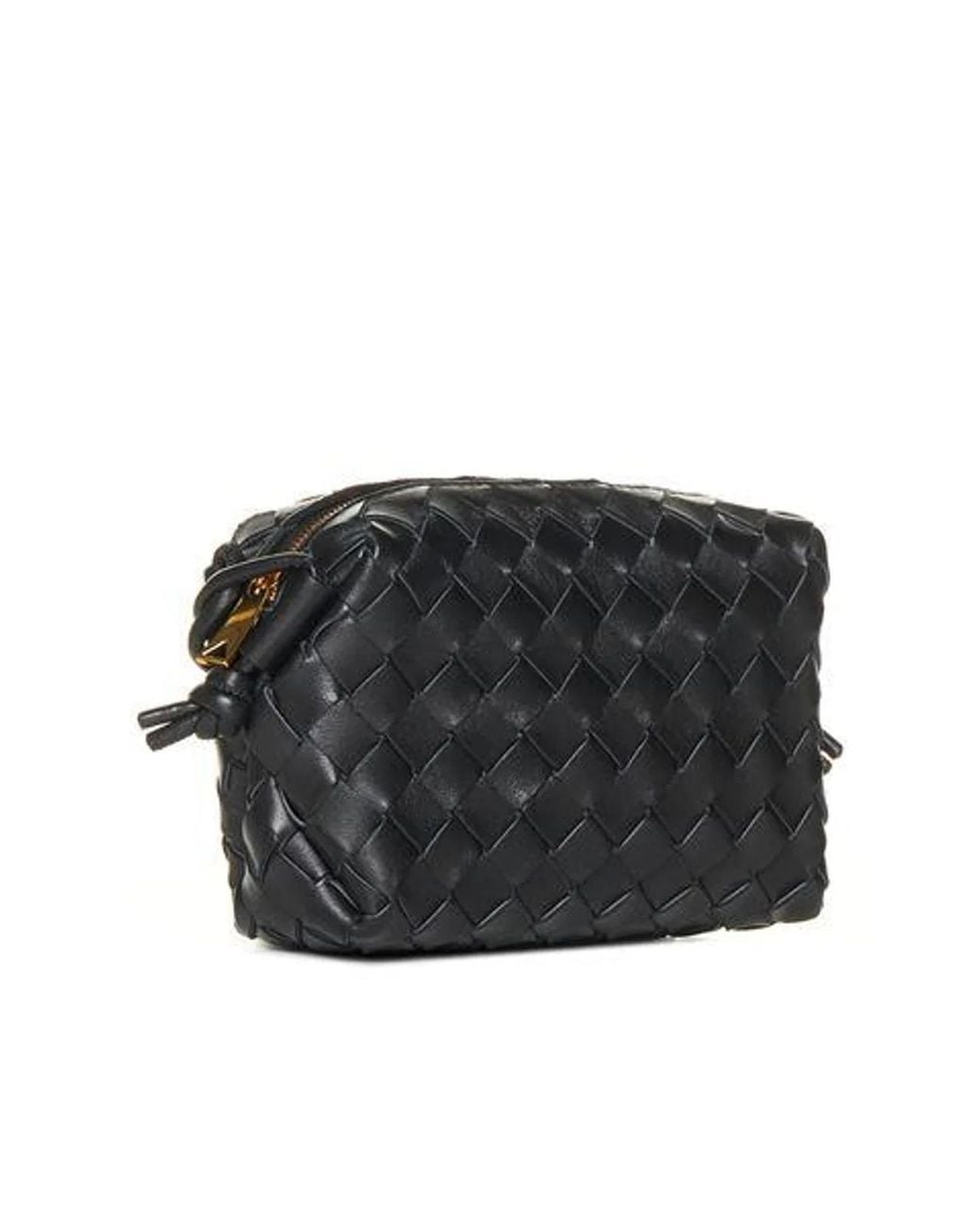 Bottega Veneta Black Mini Loop Crossbody Handbag