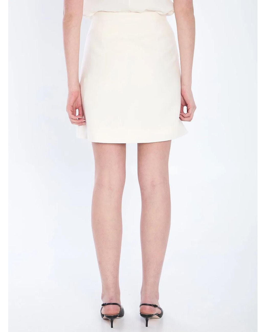 Valentino Garavani White Crepe Couture Mini Skirt