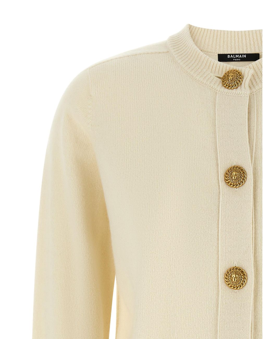 Balmain Natural Eco-Cashmere Cardigan