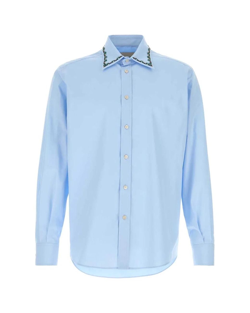 Valentino Garavani Blue Camicia Maniche Lunghe Ri for men