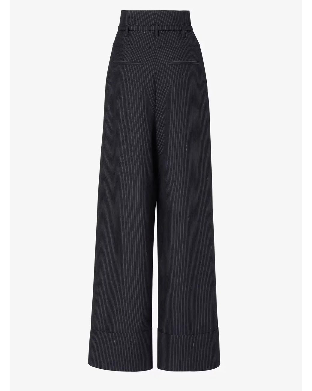 Fendi Blue Wide Elegant Trousers