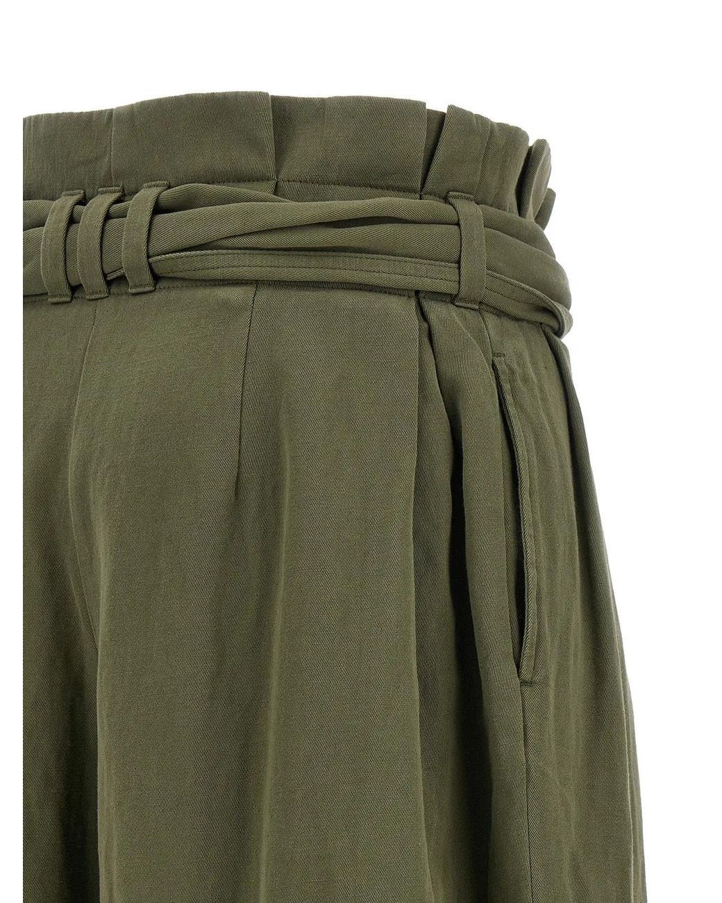 Balmain Green High Waist Pants