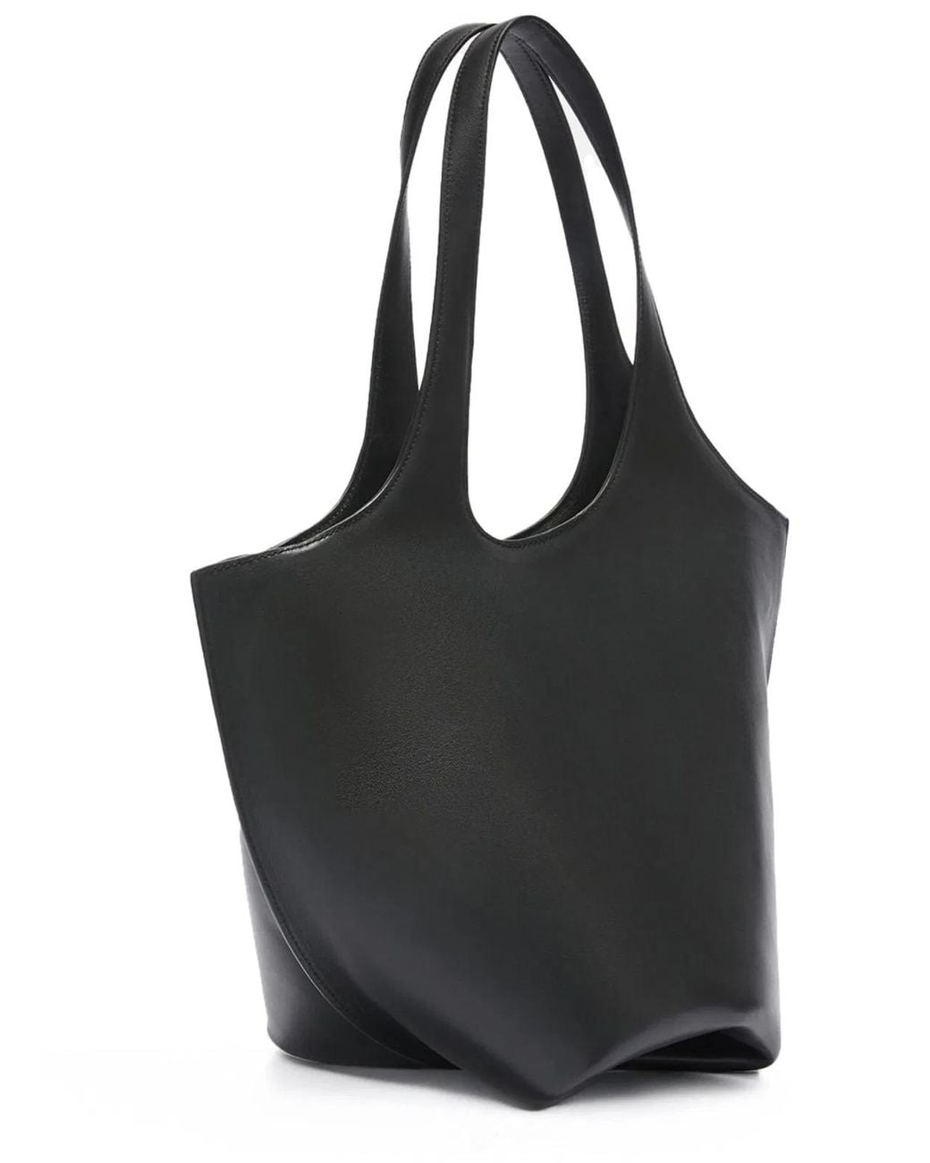 The Attico Black "La Scoop" Medium Shoulder Bag