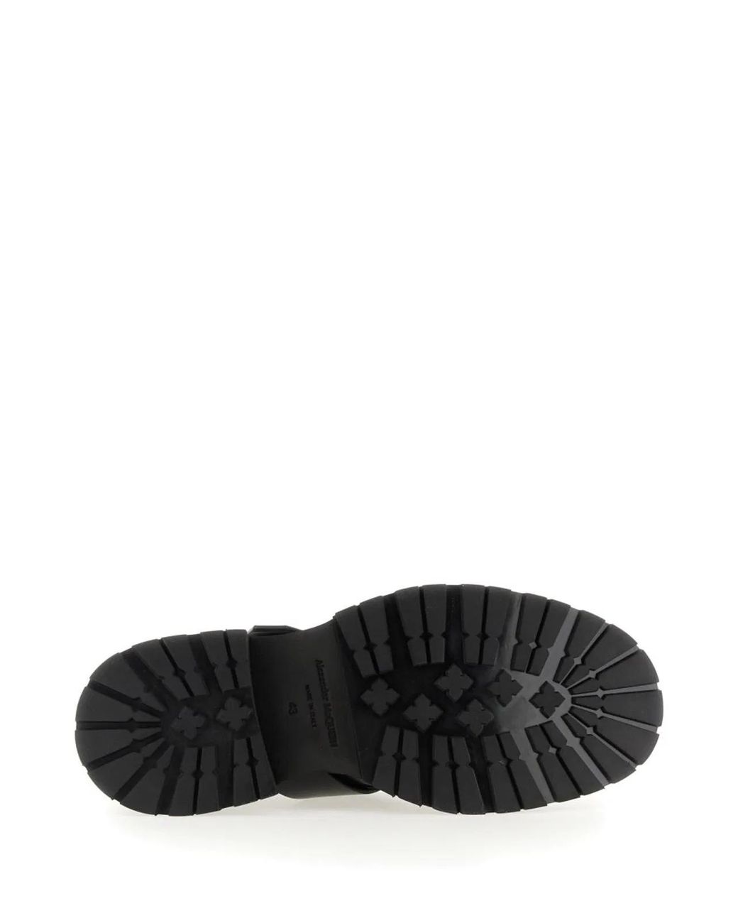 McQueen Black Studded Derby Loafer for men