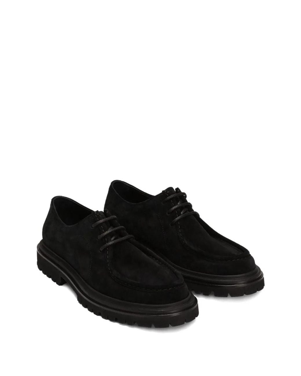 Dolce & Gabbana Black Dolce & Gabbana Leather Flat Shoes for men
