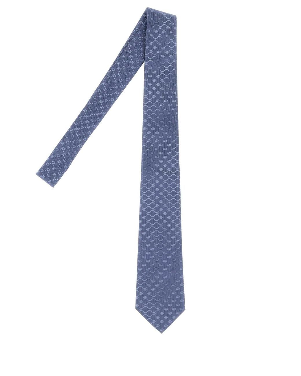 Gucci Blue Air Force Silk Tie for men
