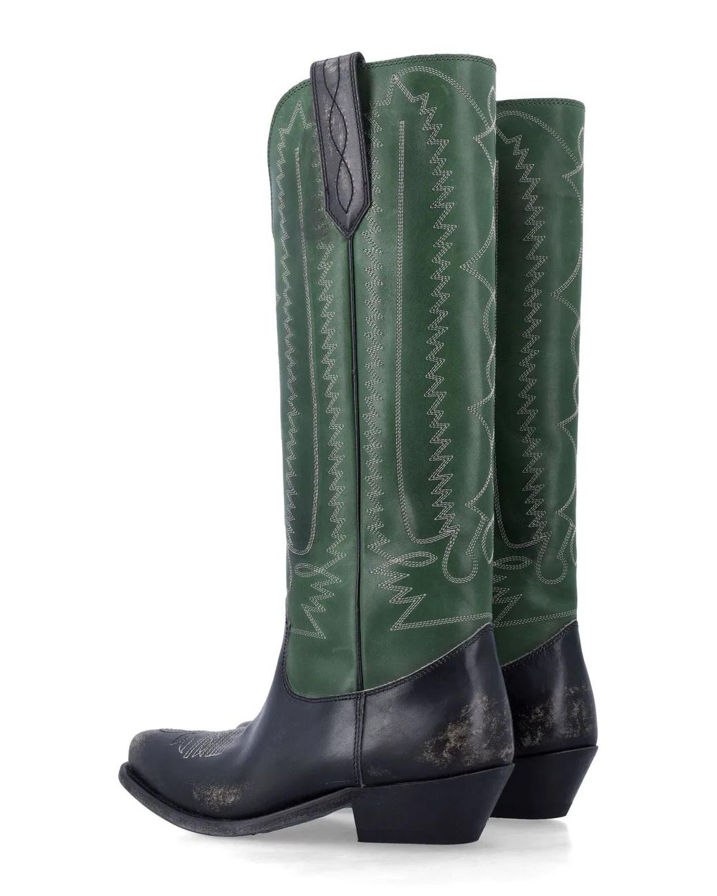 Golden Goose Deluxe Brand Green Wish Star Leather Boots