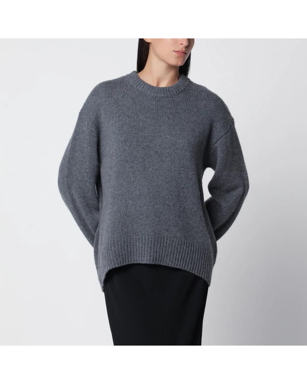 Lisa Yang Gray Noor Crewneck Sweater