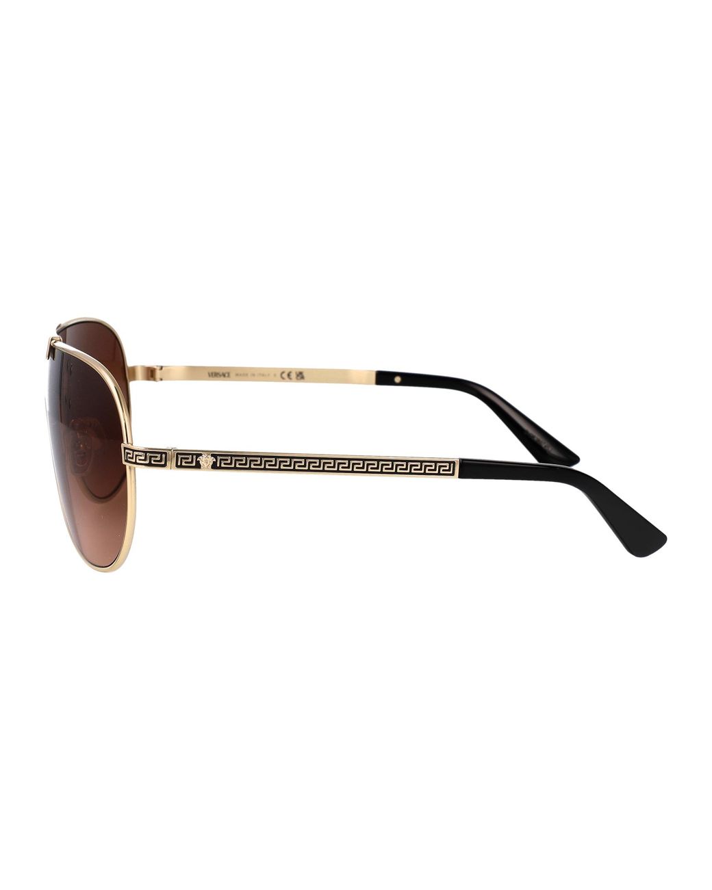 Versace Brown Metal Sunglasses for men