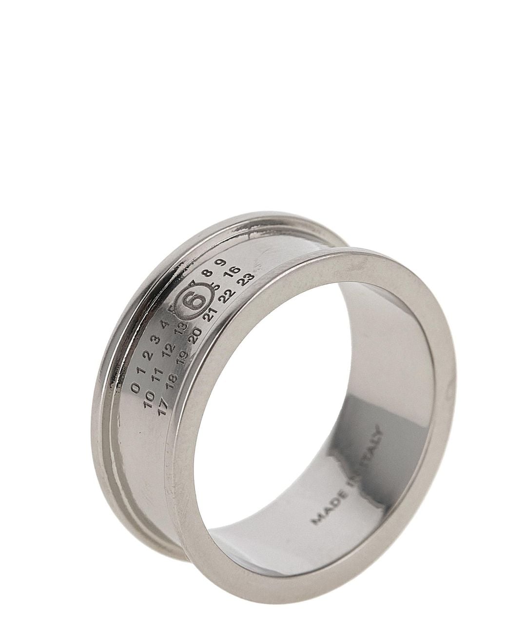 MM6 by Maison Margiela Gray 'Numeric' Ring for men