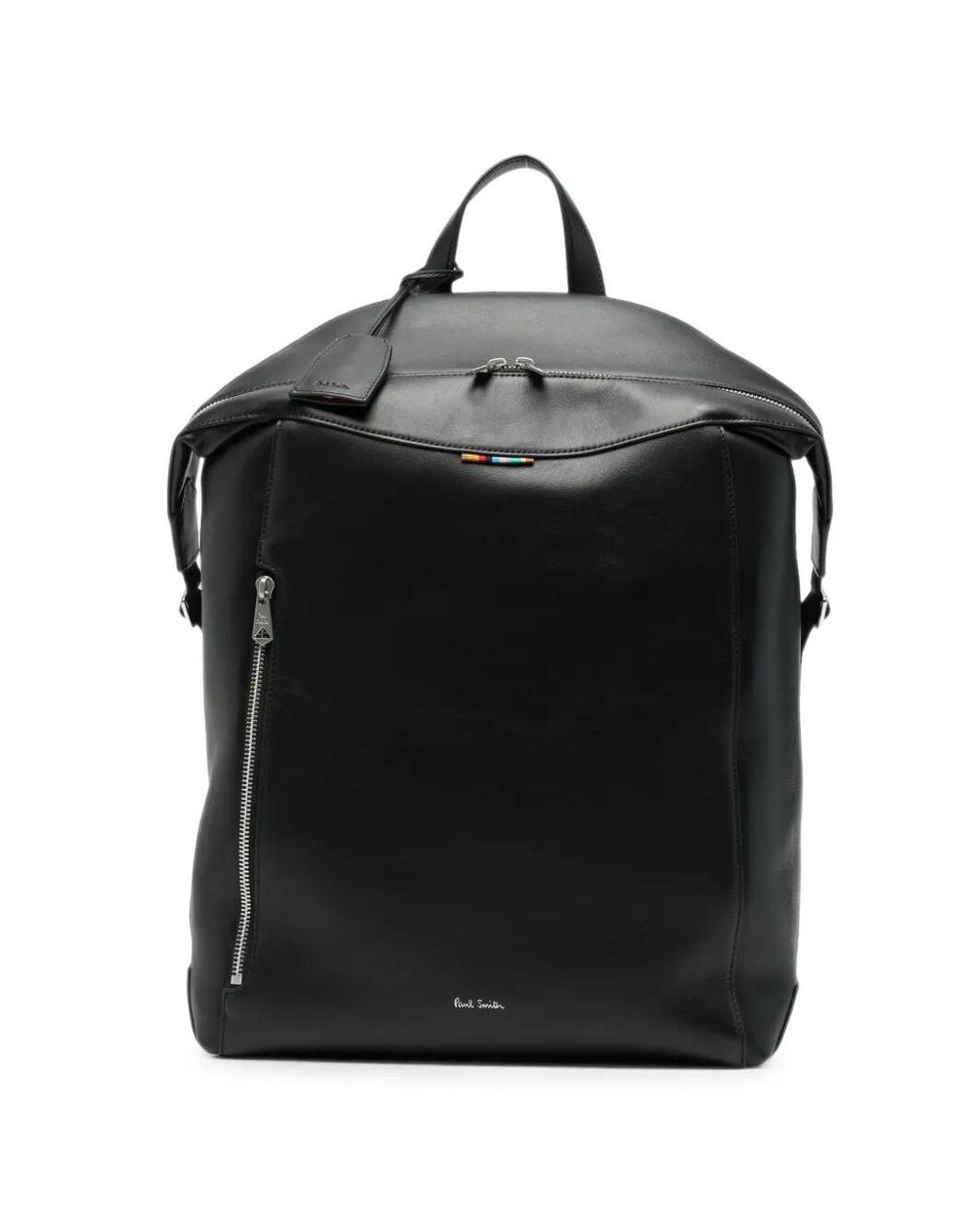 Paul Smith Black Leather Duffle Backpack for men