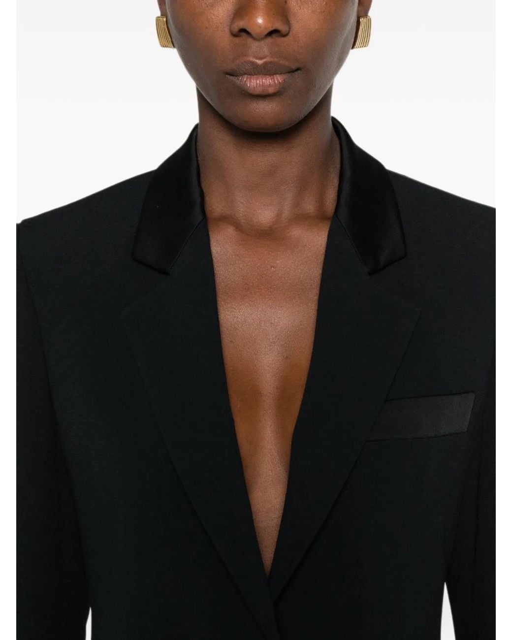 Emporio Armani Black Single-Breasted Blazer Jacket