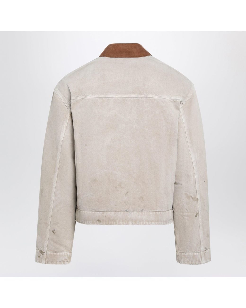 Balenciaga White Vintage-Effect Cotton Zip-Up Jacket for men