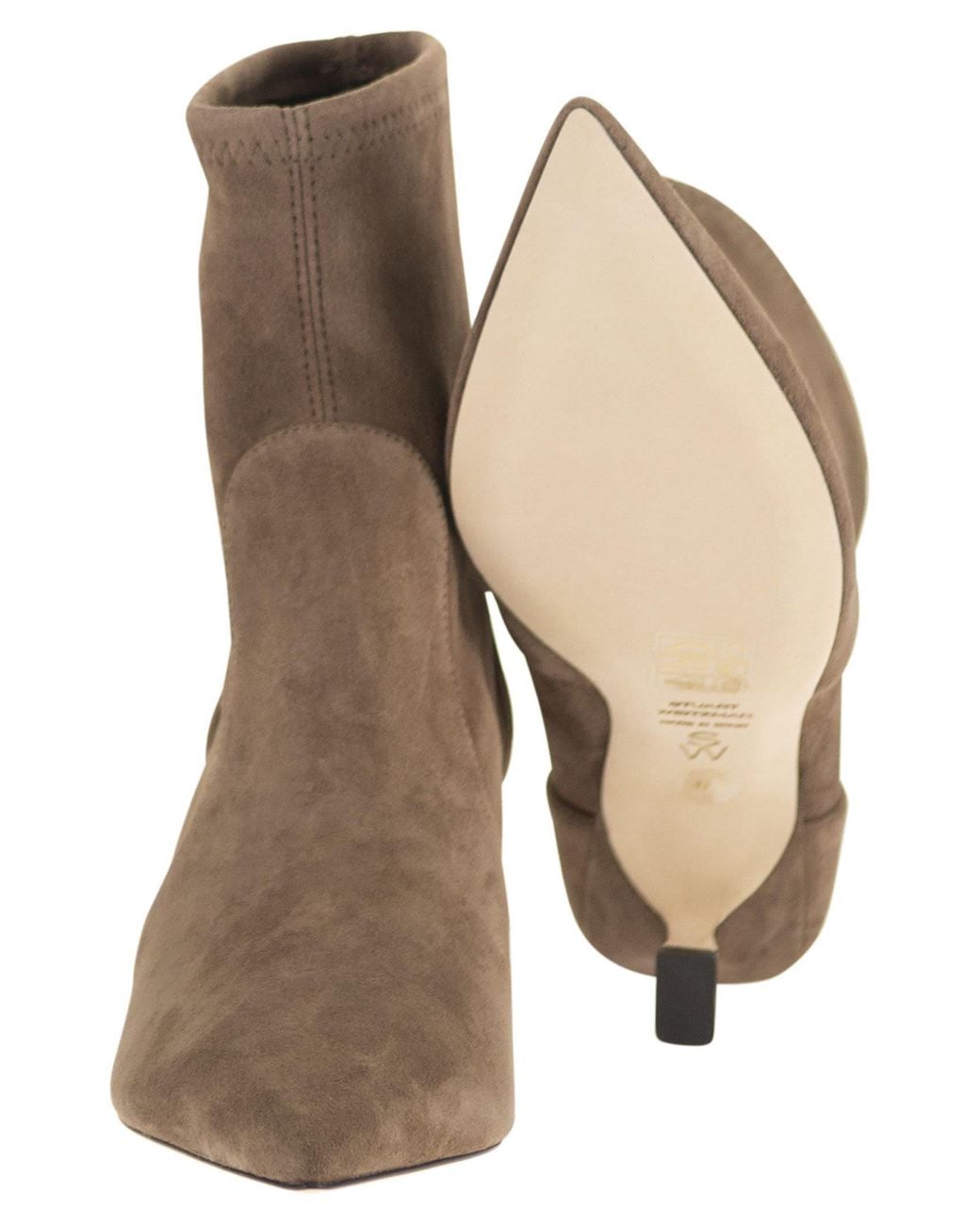 Stuart Weitzman Brown Vinnie Bootie 50 Suede Ankle Boots With 5 Cm Heel