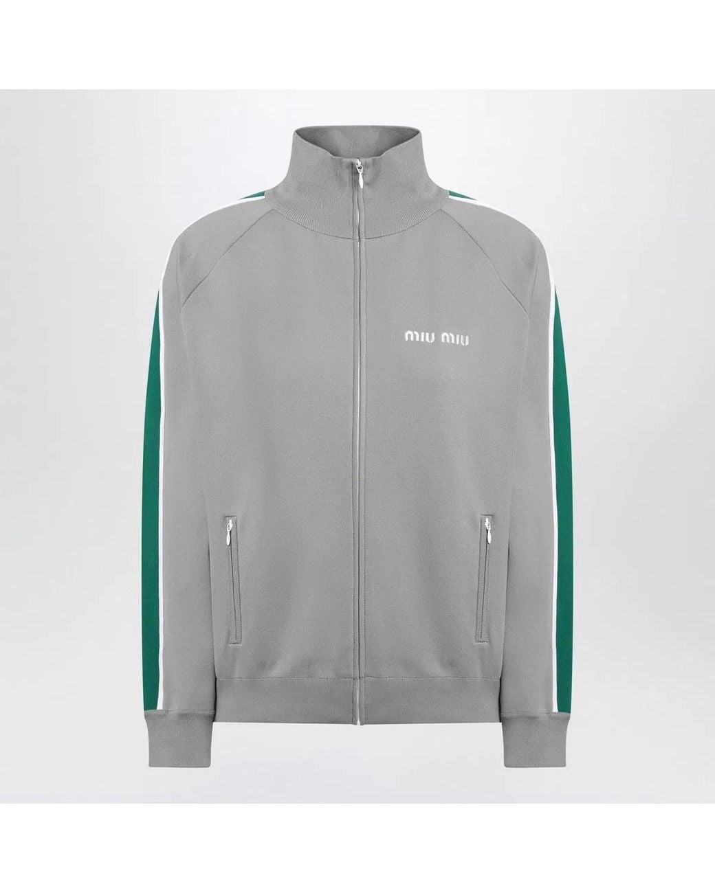 Miu Miu Gray Zip Sweatshirt