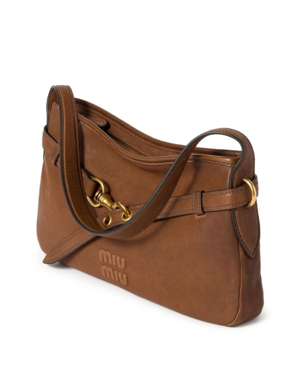 Miu Miu Brown Aventure Shoulder Bag