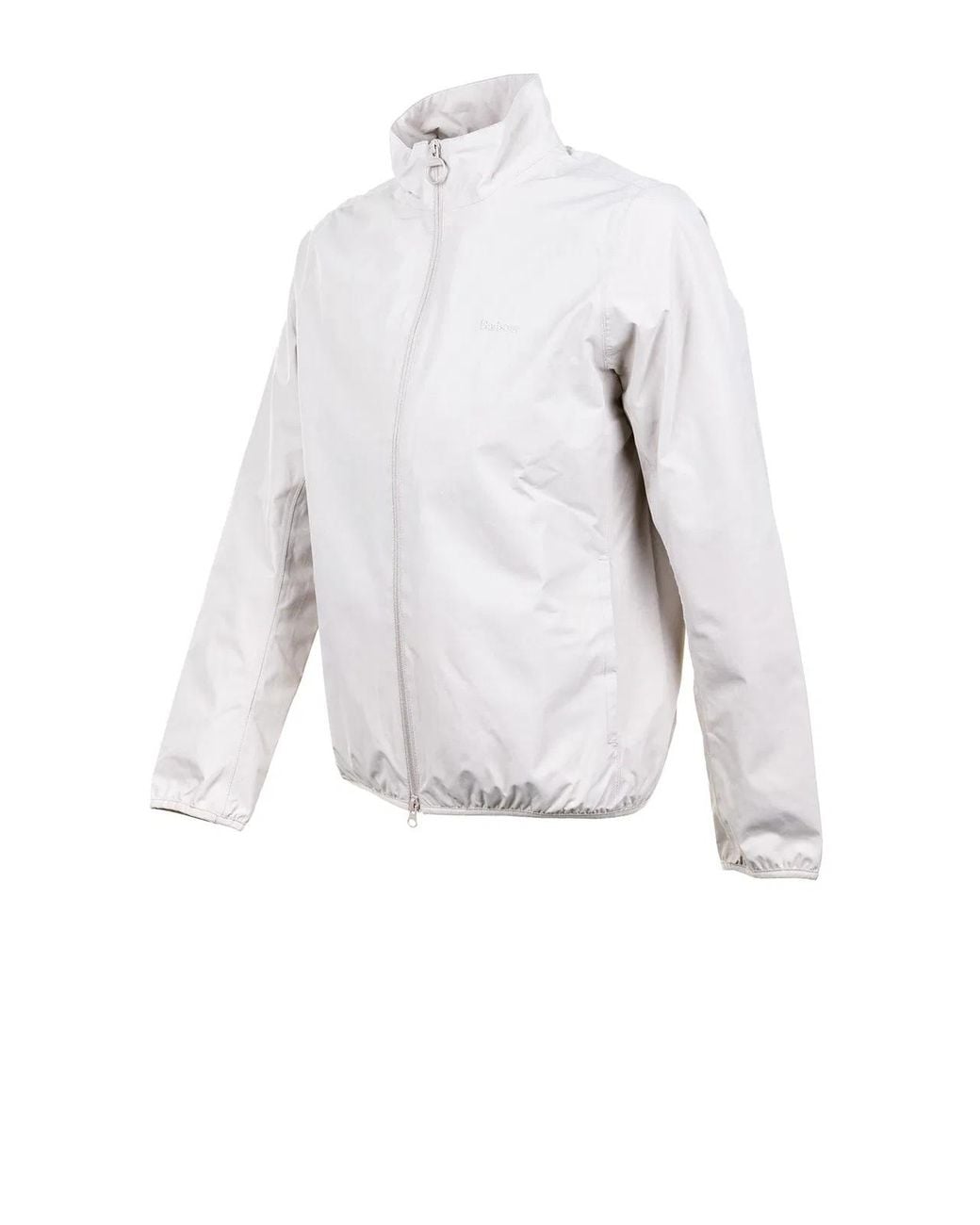 Barbour White Korbel Zip Up Collar Jacket for men