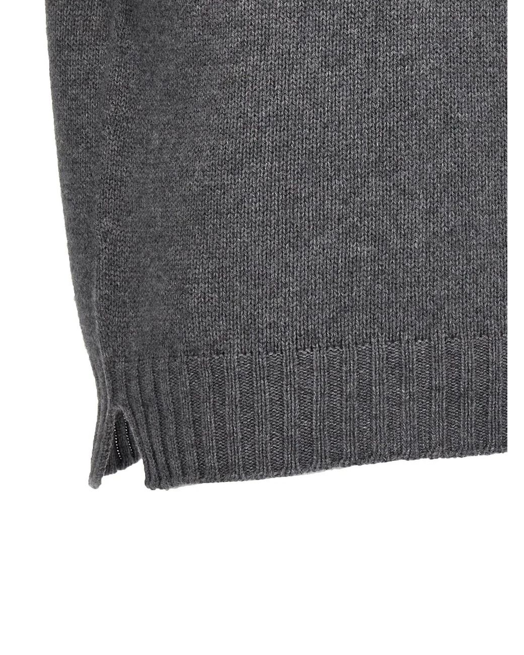 Ma'ry'ya Gray Wool Hooded Sweater for men