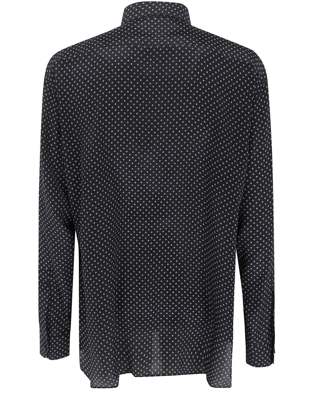 Tom Ford Blue Geometric Print Crepe De Chine Fluid Fit Shirt for men