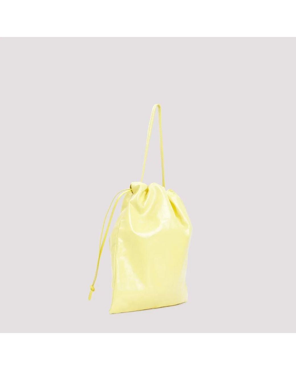 Jil Sander Yellow Leather Bucket Bag