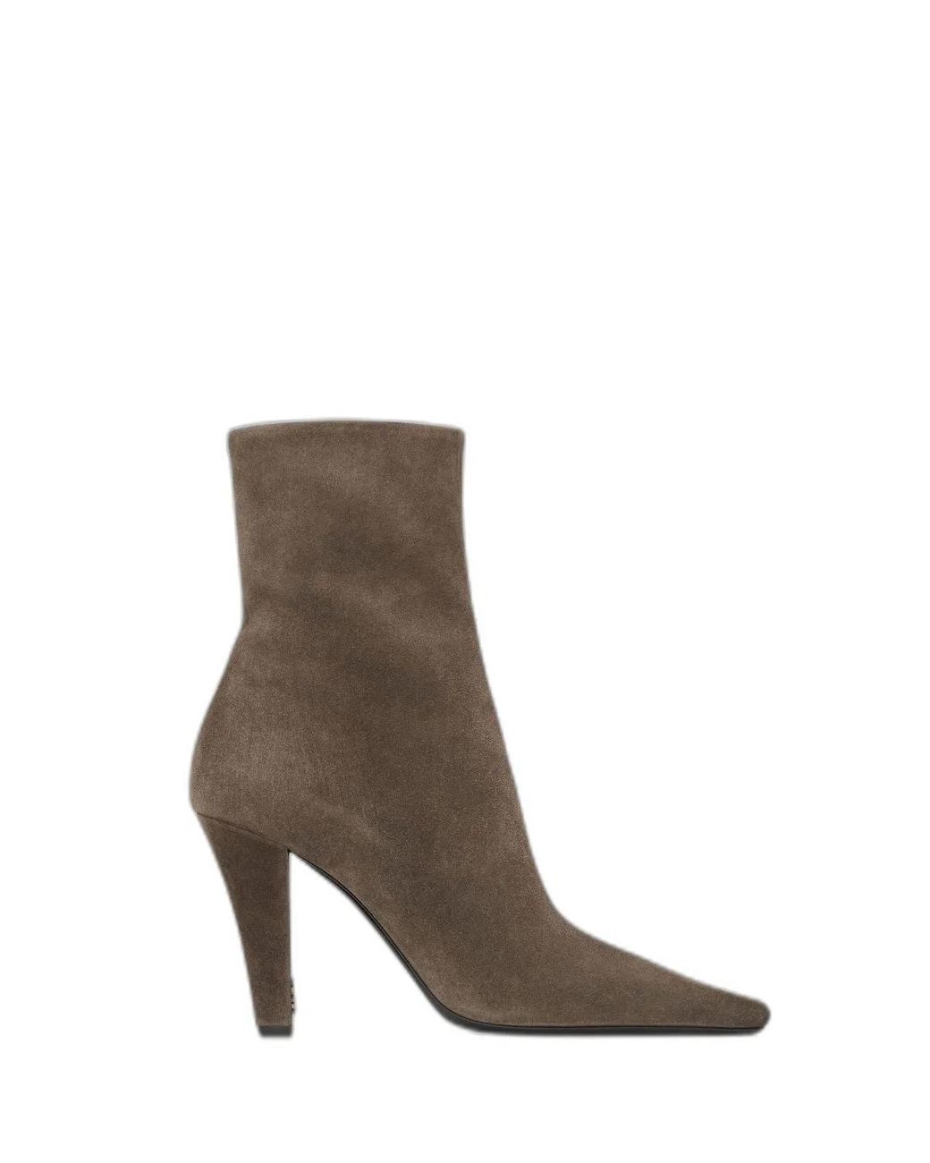 Saint Laurent Brown Jill 95 Booties