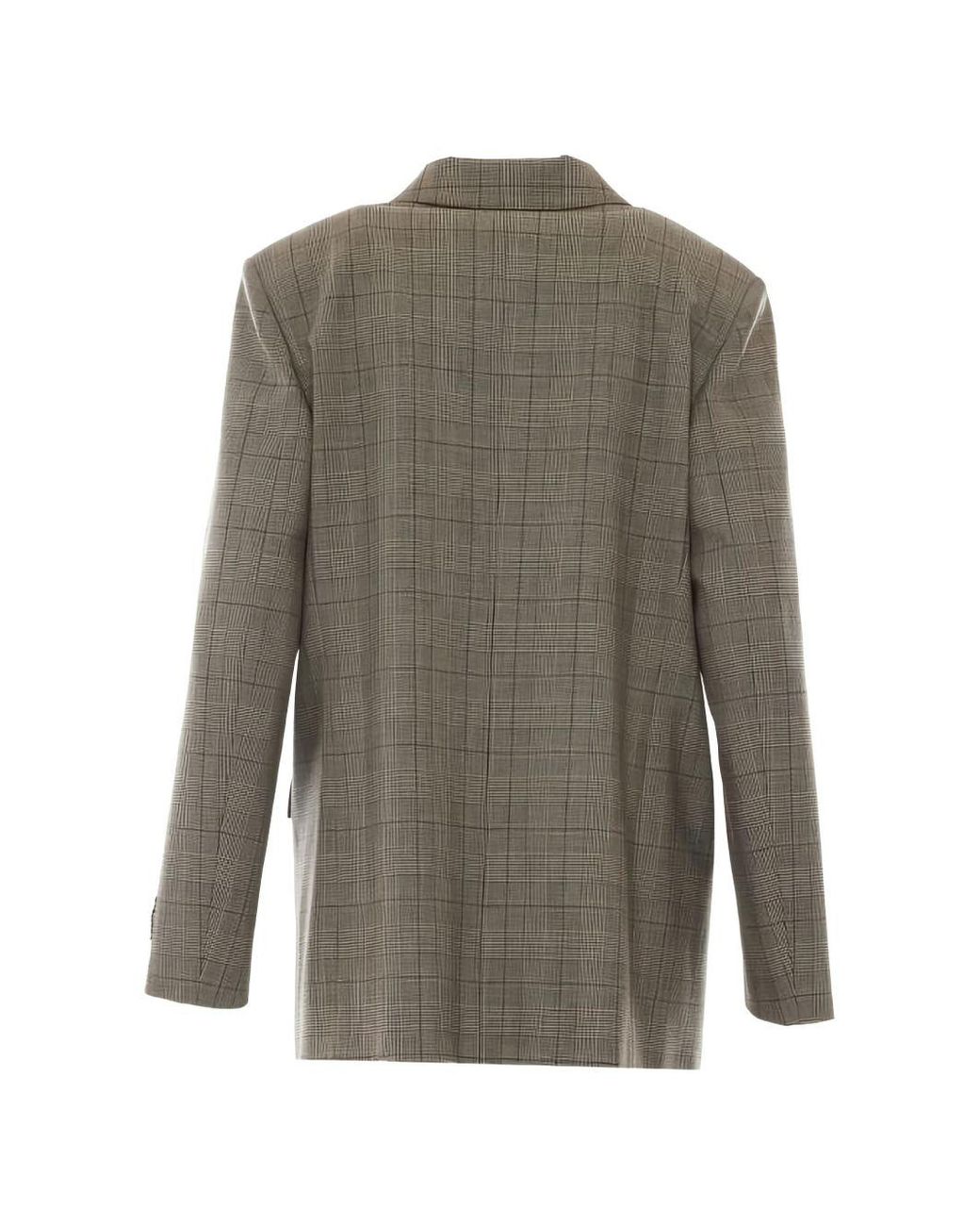 Pinko Gray Polyester Wool Jacket