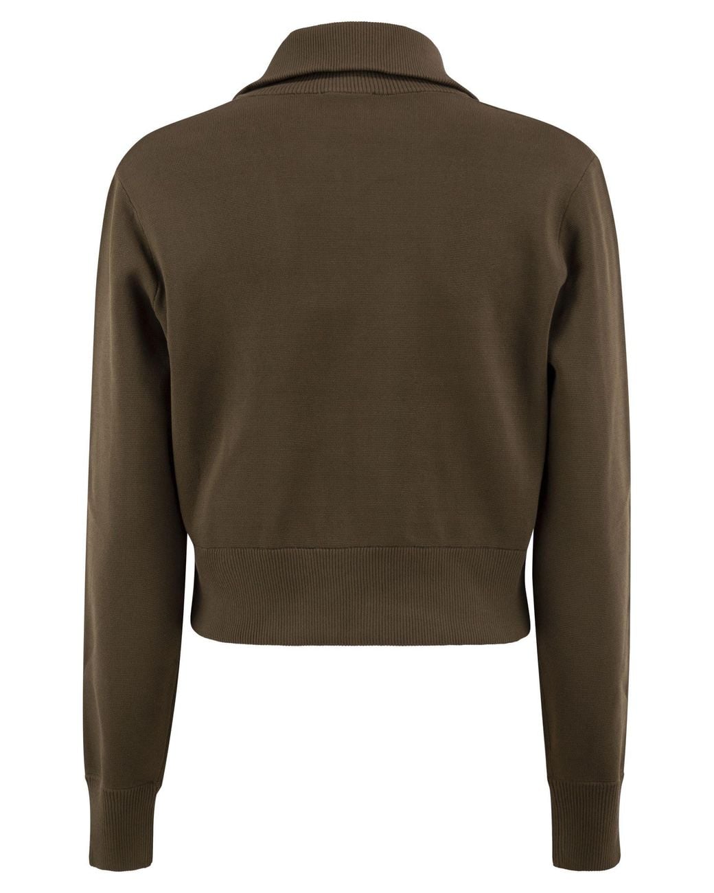 Autry Green Track Jacket With Zip And Contrast Stripes
