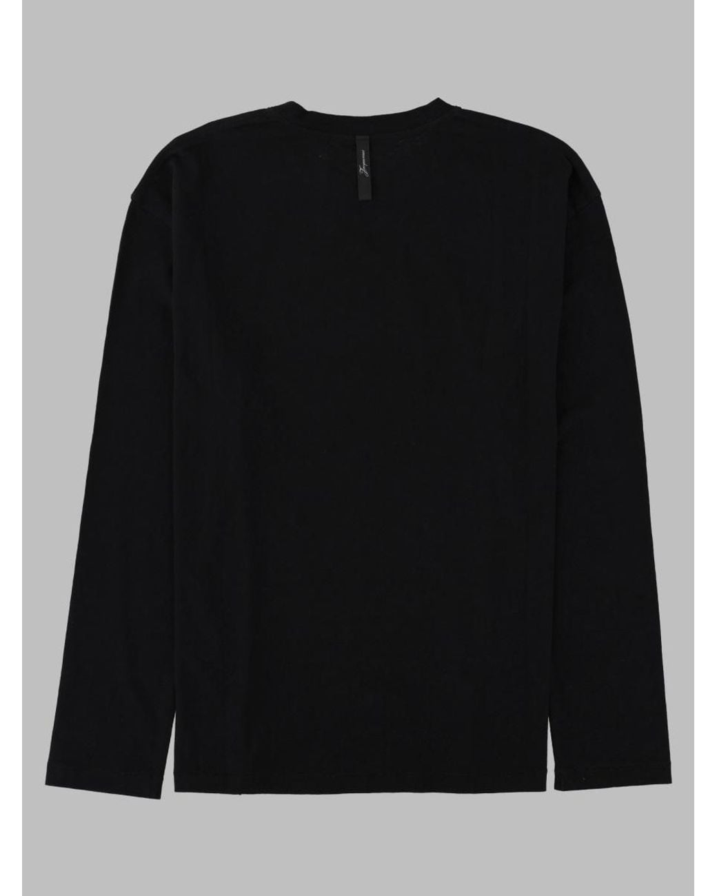 Jacquemus Black T-Shirt A Maniche Lunghe Con Logo