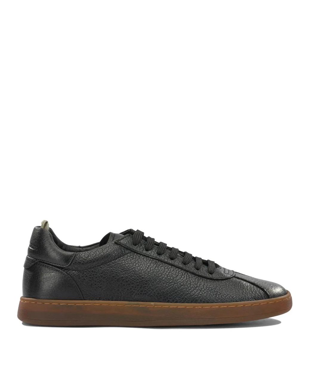 Officine Creative Black Halo 001 Leather Rubber Low-Top Sneaker for men