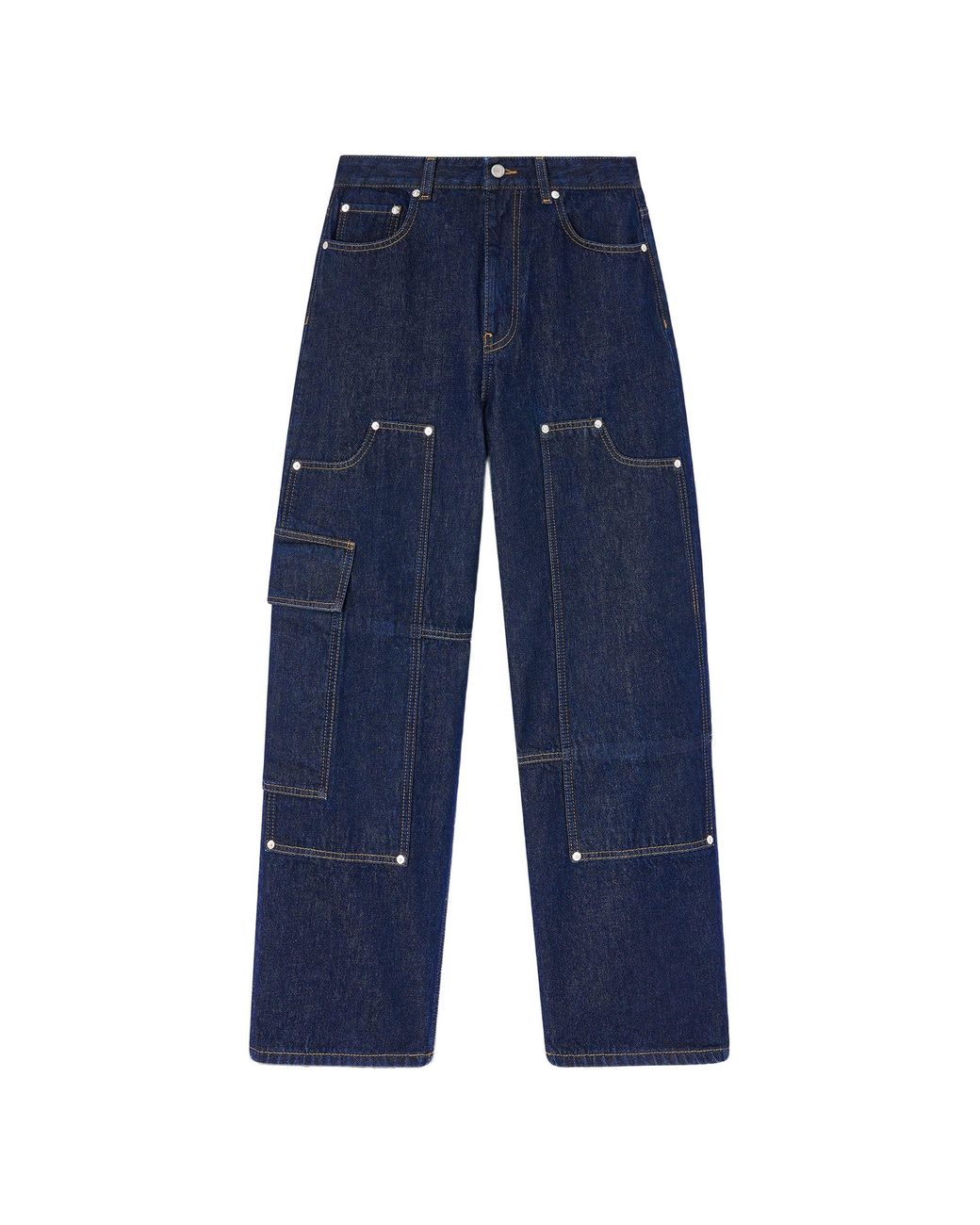 Ganni Blue Cotton Denim Jeans