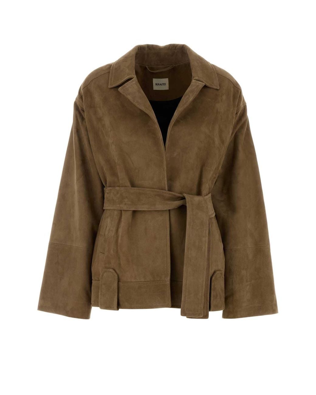 Khaite Brown Biscuit Suede Alder Jacket