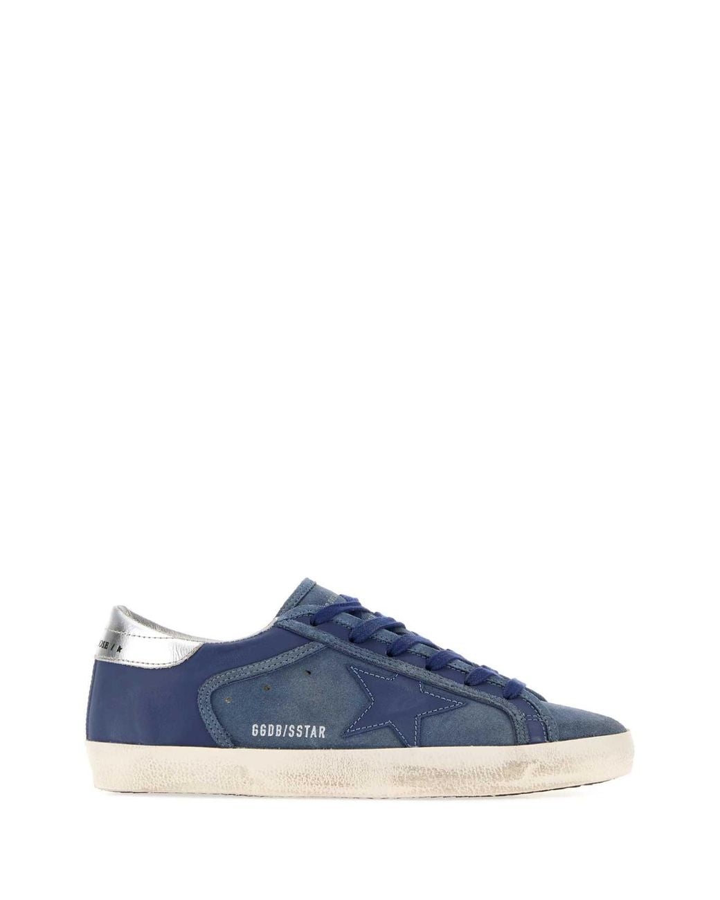 Golden Goose Deluxe Brand Blue Golden Goose Style Super-Star Leather & Suede Sneaker For